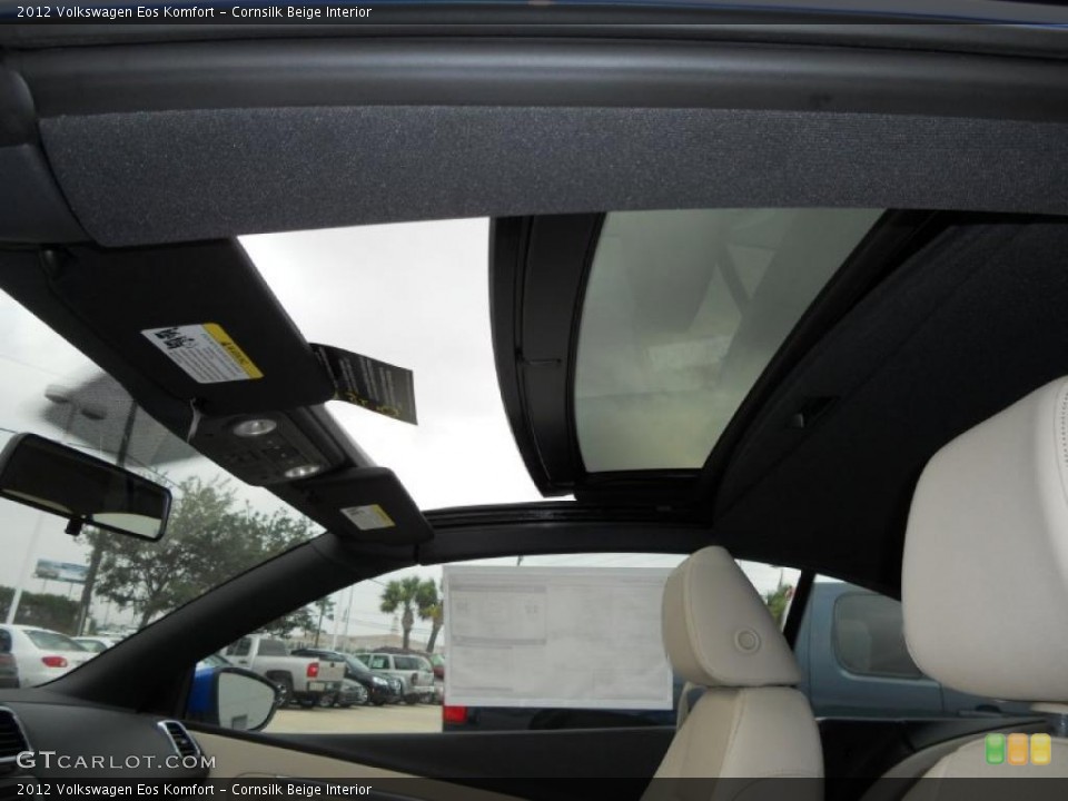 Cornsilk Beige Interior Sunroof for the 2012 Volkswagen Eos Komfort #49613557