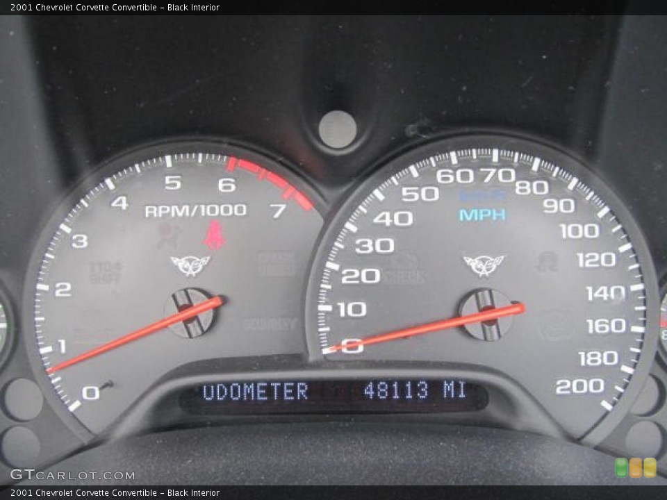 Black Interior Gauges for the 2001 Chevrolet Corvette Convertible #49613611