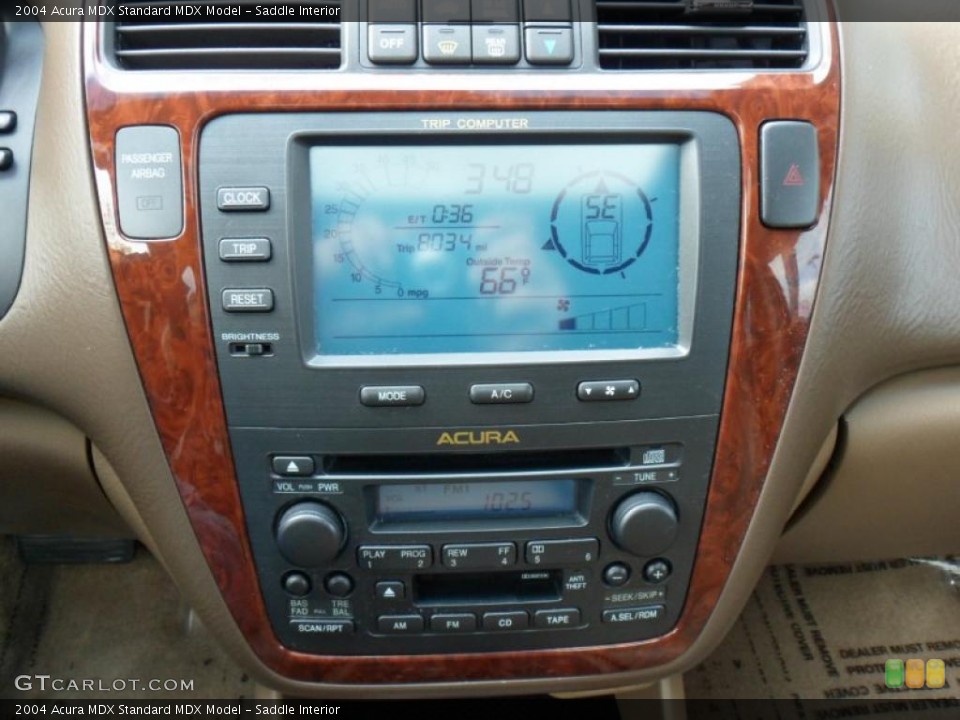 Saddle Interior Controls for the 2004 Acura MDX  #49615222