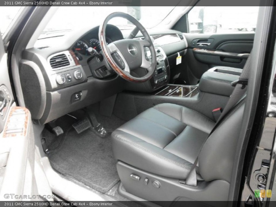 Ebony Interior Photo for the 2011 GMC Sierra 2500HD Denali Crew Cab 4x4 #49617145