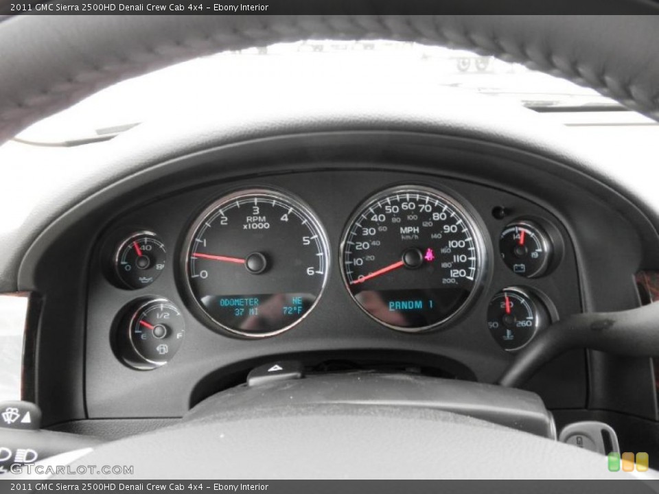 Ebony Interior Gauges for the 2011 GMC Sierra 2500HD Denali Crew Cab 4x4 #49617217