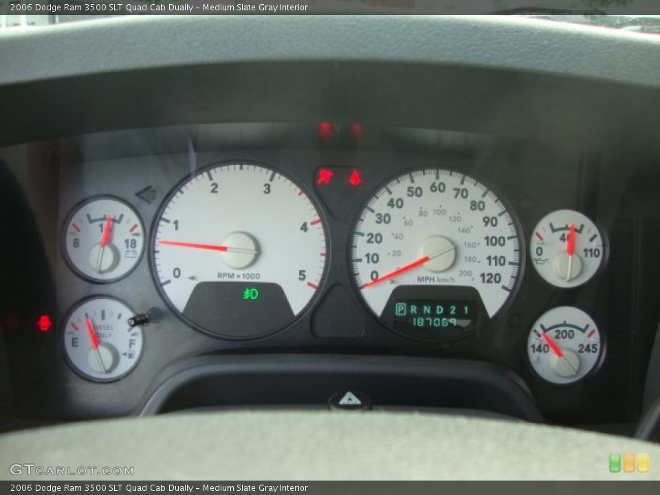 Medium Slate Gray Interior Gauges for the 2006 Dodge Ram 3500 SLT Quad Cab Dually #49617910