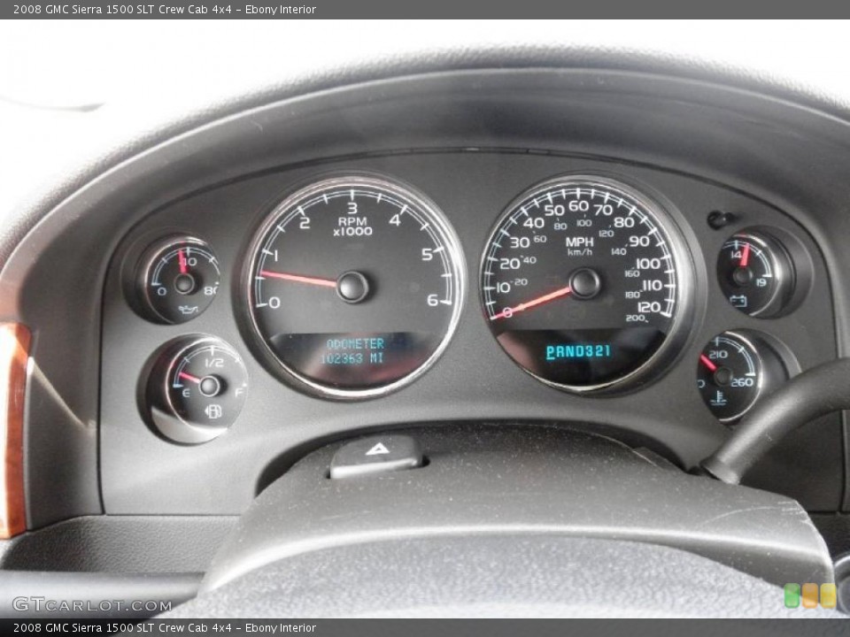 Ebony Interior Gauges for the 2008 GMC Sierra 1500 SLT Crew Cab 4x4 #49617976