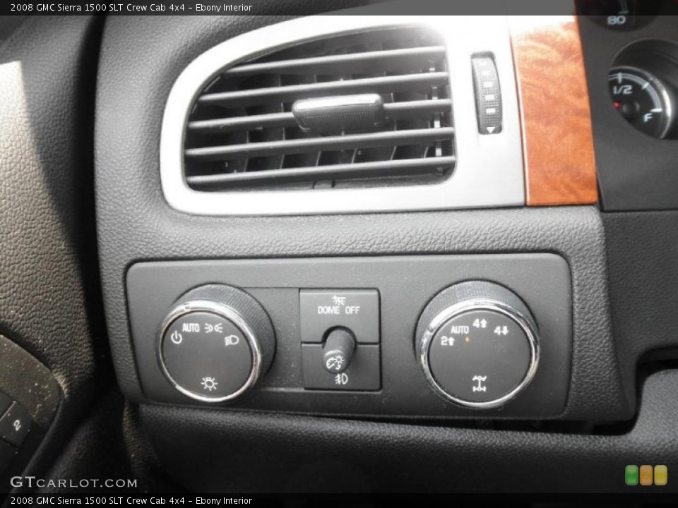 Ebony Interior Controls for the 2008 GMC Sierra 1500 SLT Crew Cab 4x4 #49617991