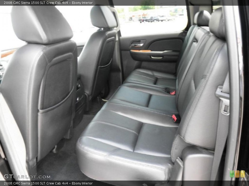 Ebony Interior Photo for the 2008 GMC Sierra 1500 SLT Crew Cab 4x4 #49618060