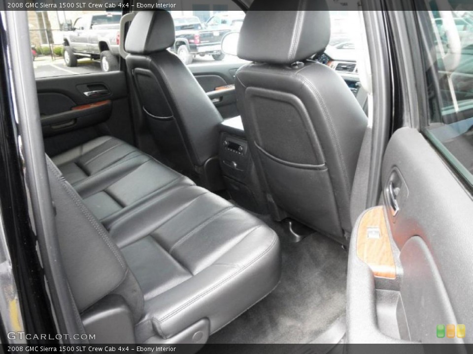 Ebony Interior Photo for the 2008 GMC Sierra 1500 SLT Crew Cab 4x4 #49618174