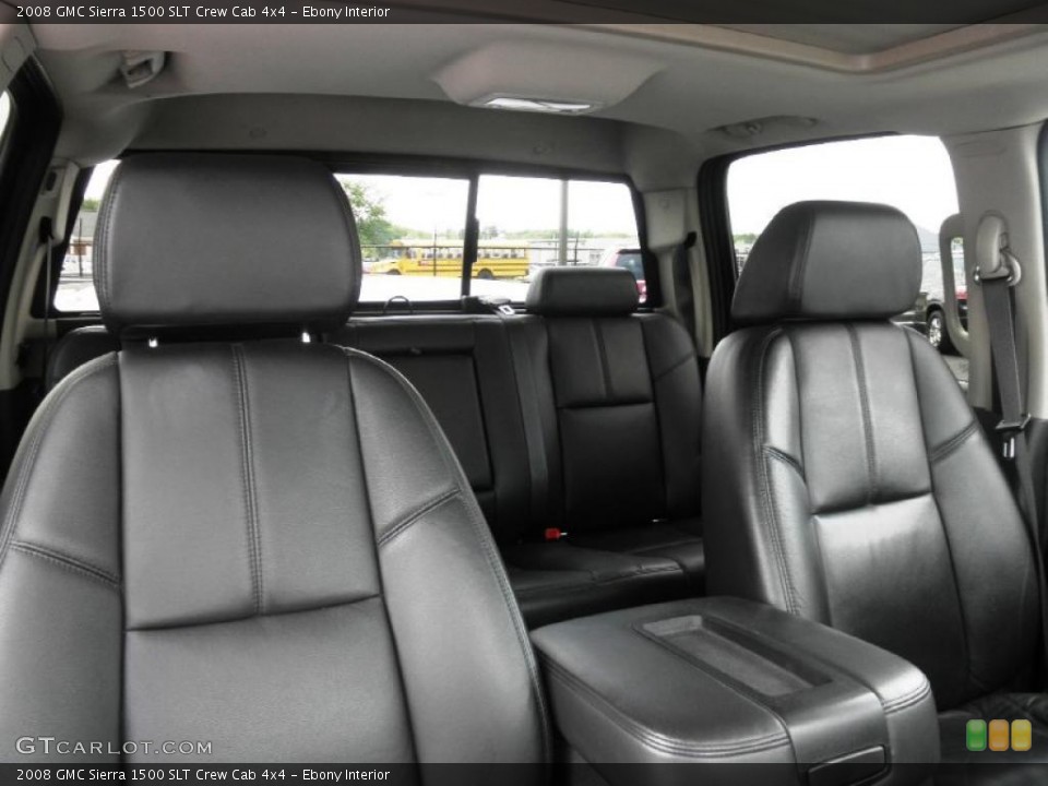Ebony Interior Photo for the 2008 GMC Sierra 1500 SLT Crew Cab 4x4 #49618213