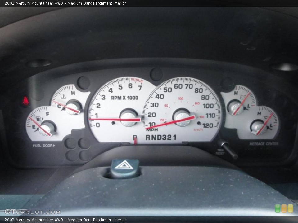Medium Dark Parchment Interior Gauges for the 2002 Mercury Mountaineer AWD #49619989