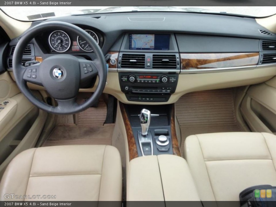 Sand Beige Interior Dashboard for the 2007 BMW X5 4.8i #49621876