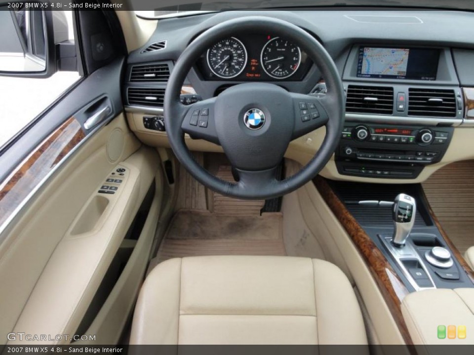 Sand Beige Interior Dashboard for the 2007 BMW X5 4.8i #49621885