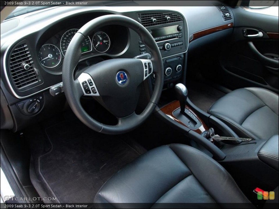 Black Interior Dashboard for the 2009 Saab 9-3 2.0T Sport Sedan #49622332