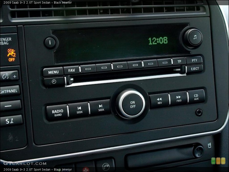 Black Interior Controls for the 2009 Saab 9-3 2.0T Sport Sedan #49622362
