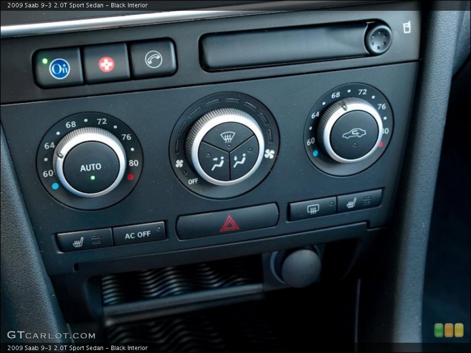 Black Interior Controls for the 2009 Saab 9-3 2.0T Sport Sedan #49622377