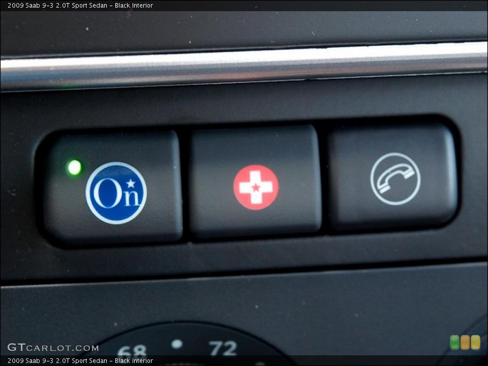 Black Interior Controls for the 2009 Saab 9-3 2.0T Sport Sedan #49622389