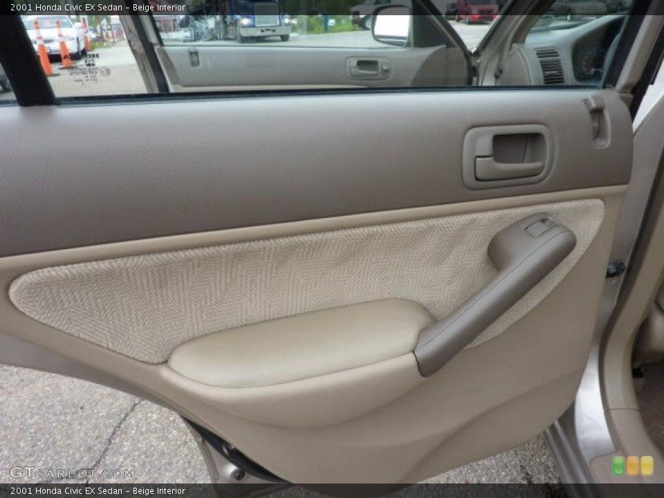 Beige Interior Door Panel for the 2001 Honda Civic EX Sedan #49624798