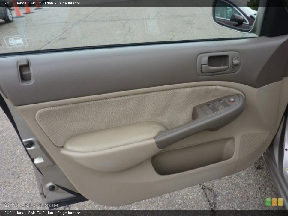 Beige Interior Door Panel for the 2001 Honda Civic EX Sedan #49624810
