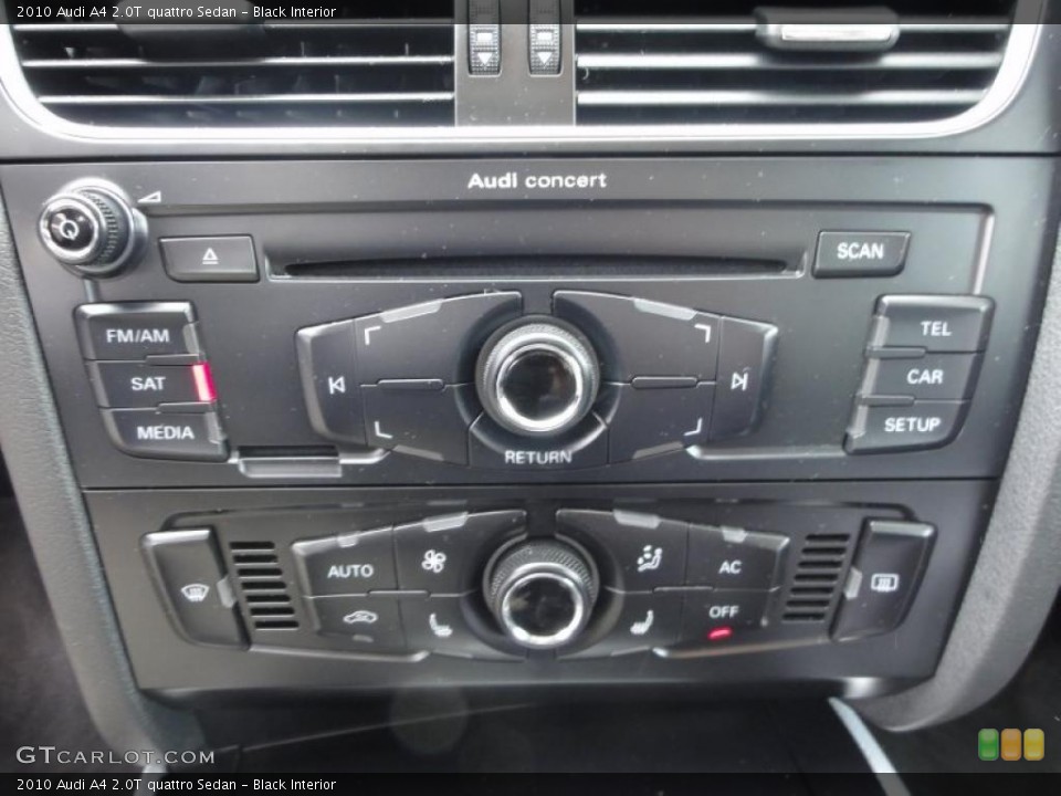Black Interior Controls for the 2010 Audi A4 2.0T quattro Sedan #49625581