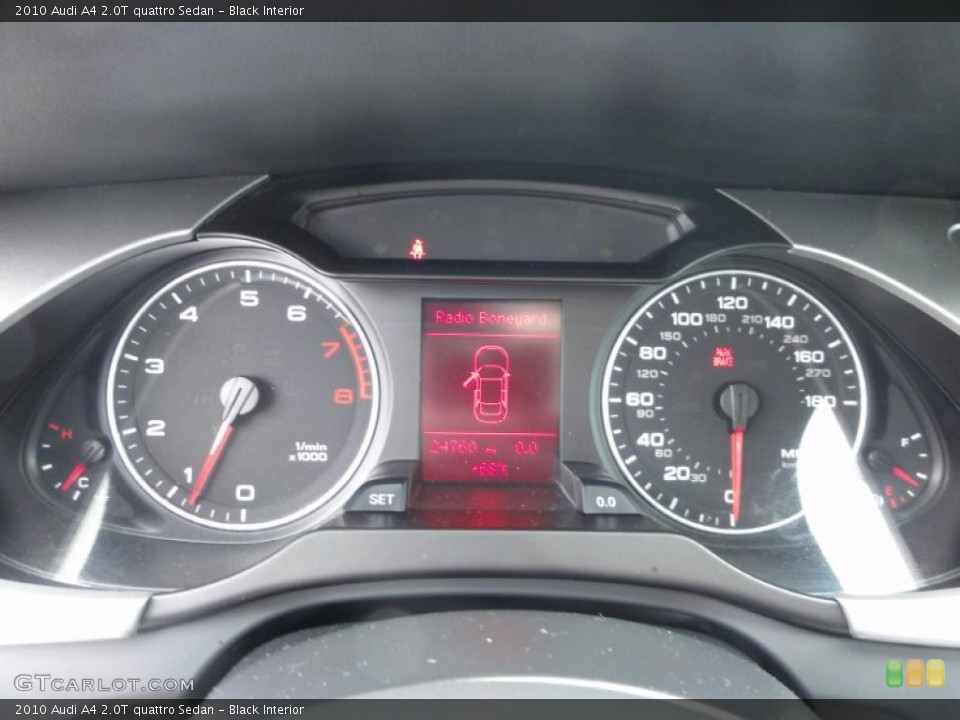 Black Interior Gauges for the 2010 Audi A4 2.0T quattro Sedan #49625620