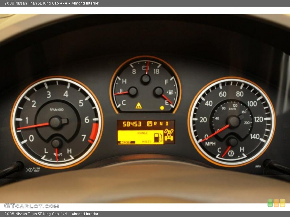 Almond Interior Gauges for the 2008 Nissan Titan SE King Cab 4x4 #49627093