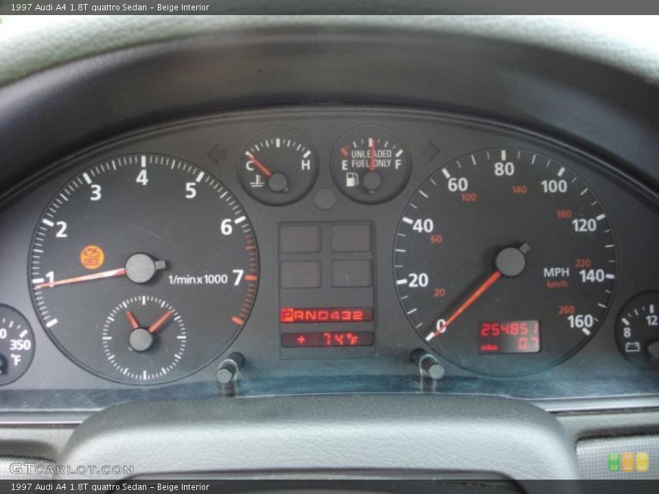 Beige Interior Gauges for the 1997 Audi A4 1.8T quattro Sedan #49627789