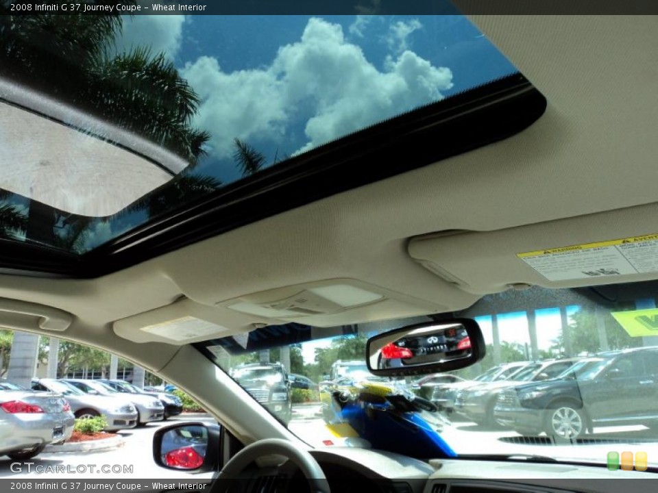 Wheat Interior Sunroof for the 2008 Infiniti G 37 Journey Coupe #49630670