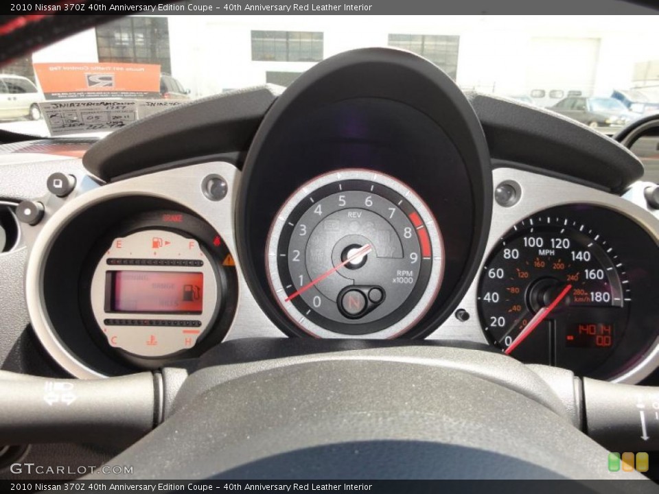 40th Anniversary Red Leather Interior Gauges for the 2010 Nissan 370Z 40th Anniversary Edition Coupe #49633448