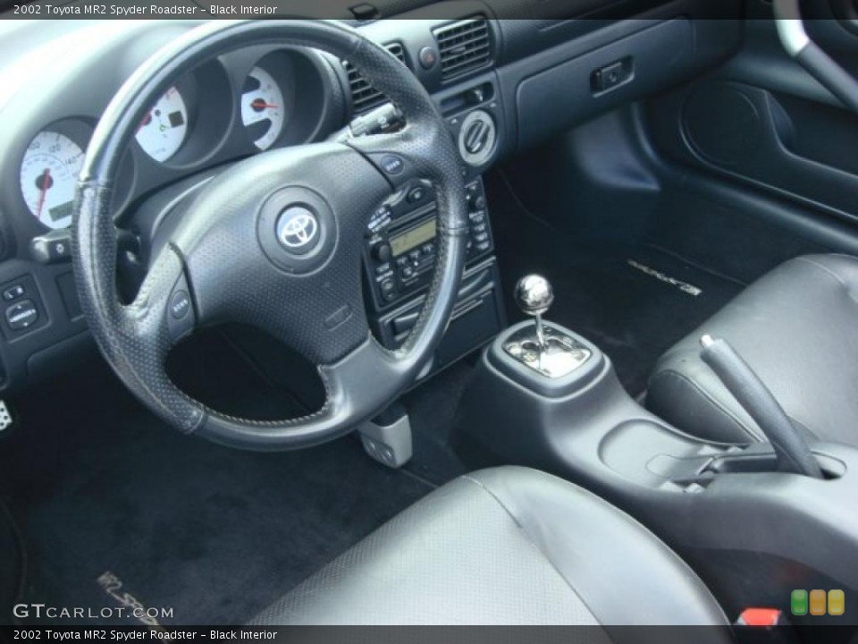 Black 2002 Toyota MR2 Spyder Interiors