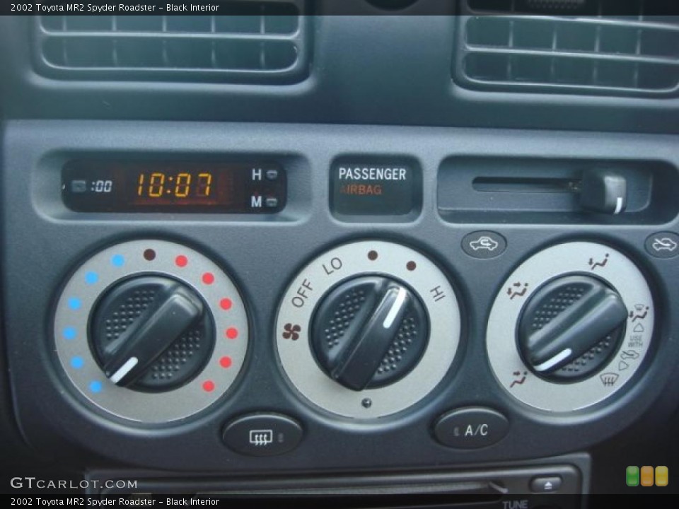 Black Interior Controls for the 2002 Toyota MR2 Spyder Roadster #49635752