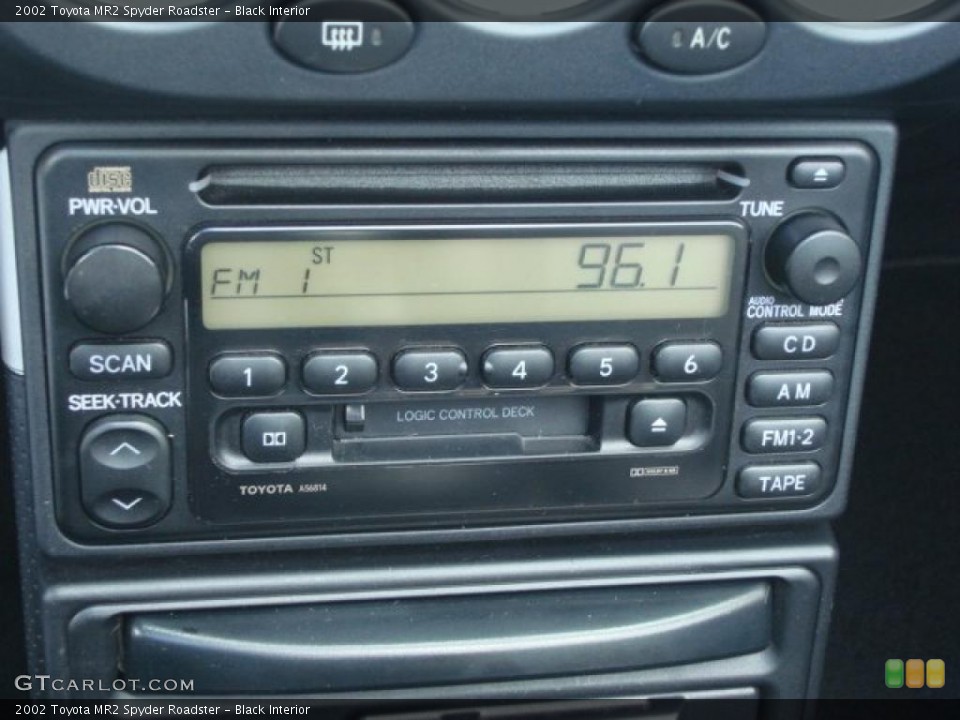 Black Interior Controls for the 2002 Toyota MR2 Spyder Roadster #49635764