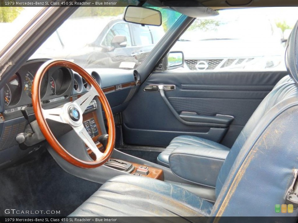 Blue Interior Photo for the 1979 Mercedes-Benz SL Class 450 SL Roadster #49635965