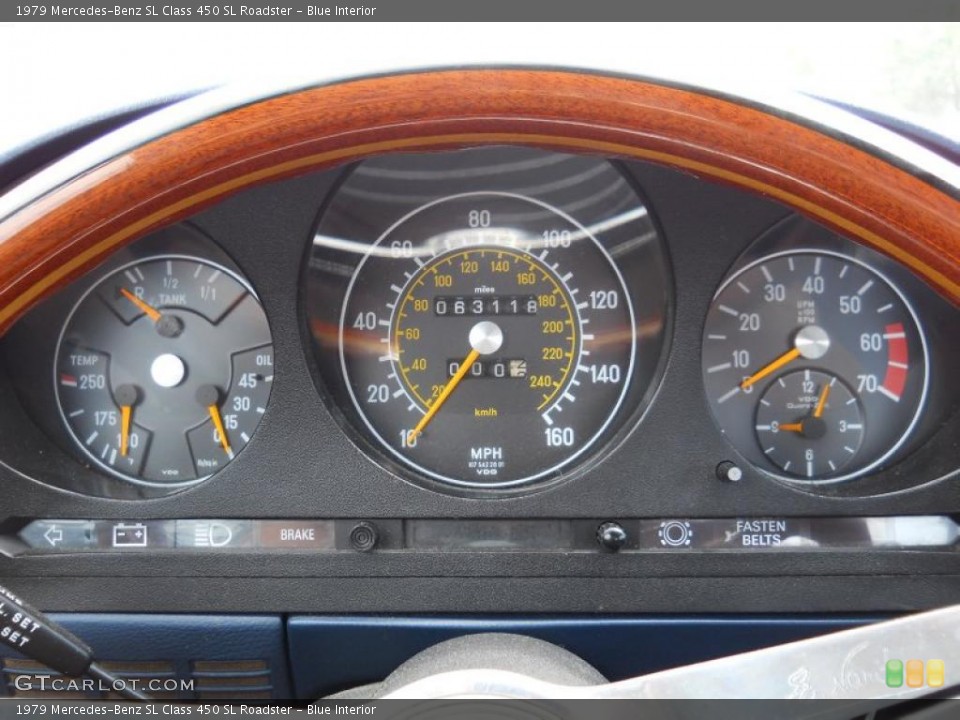 Blue Interior Gauges for the 1979 Mercedes-Benz SL Class 450 SL Roadster #49636100