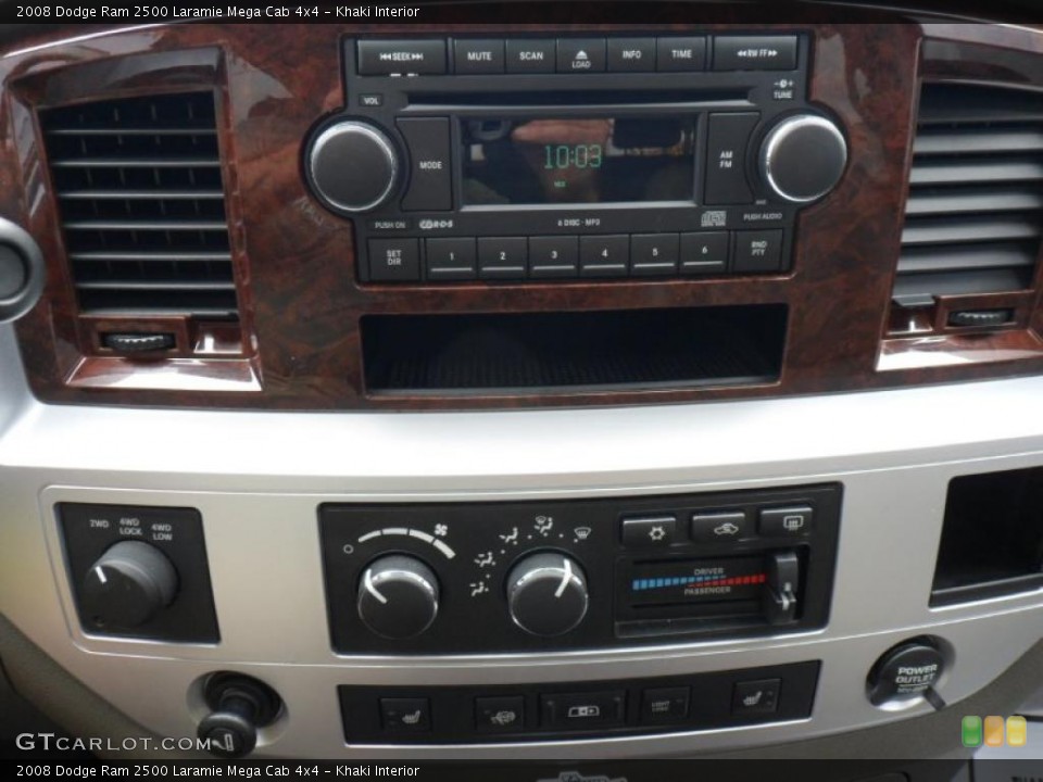 Khaki Interior Controls for the 2008 Dodge Ram 2500 Laramie Mega Cab 4x4 #49636538