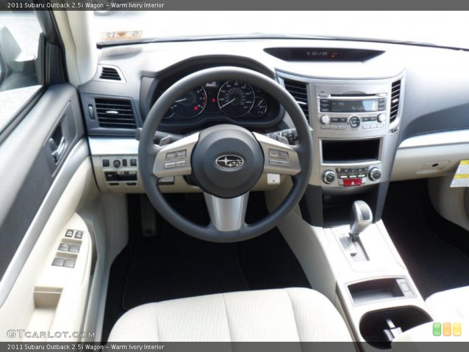 Warm Ivory Interior Dashboard for the 2011 Subaru Outback 2.5i Wagon #49641995