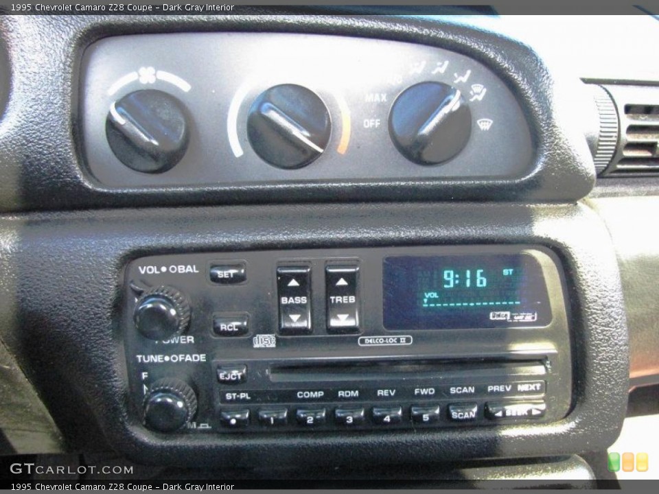 Dark Gray Interior Controls for the 1995 Chevrolet Camaro Z28 Coupe #49649084