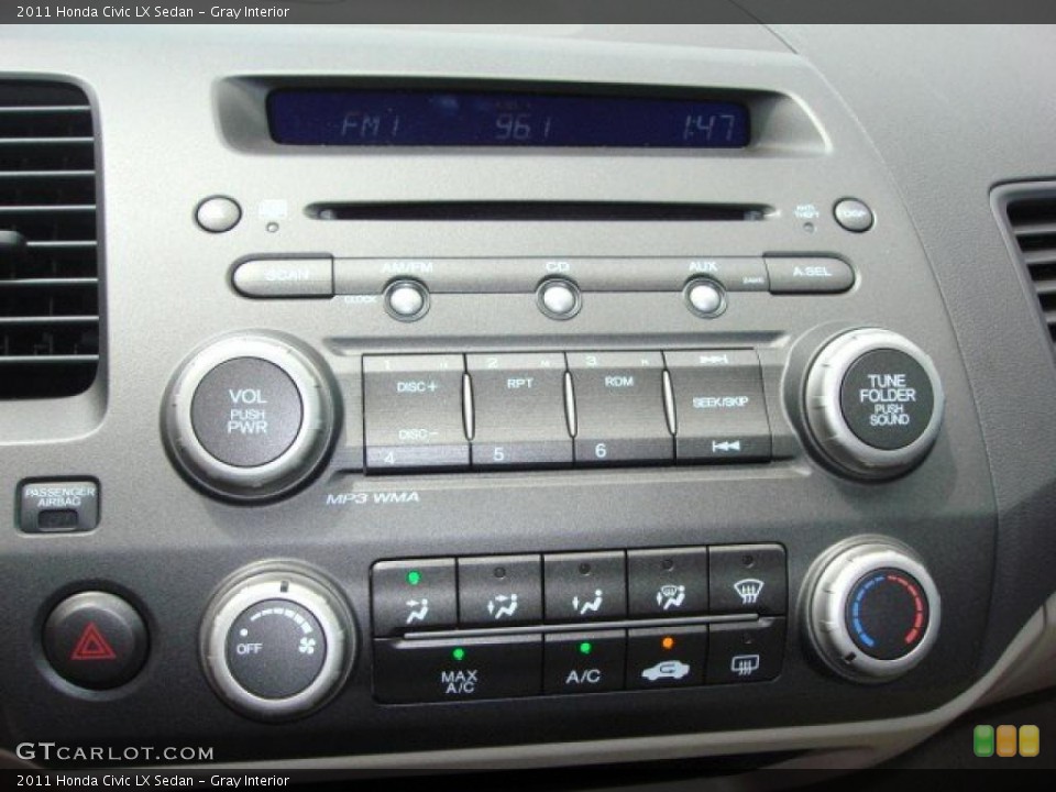Gray Interior Controls for the 2011 Honda Civic LX Sedan #49649612