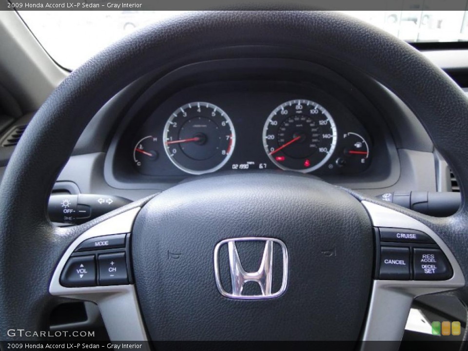 Gray Interior Steering Wheel for the 2009 Honda Accord LX-P Sedan #49649924