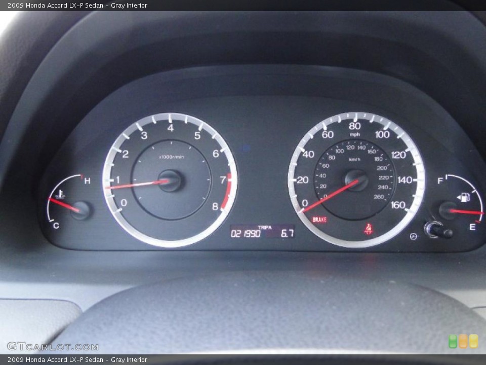 Gray Interior Gauges for the 2009 Honda Accord LX-P Sedan #49649927