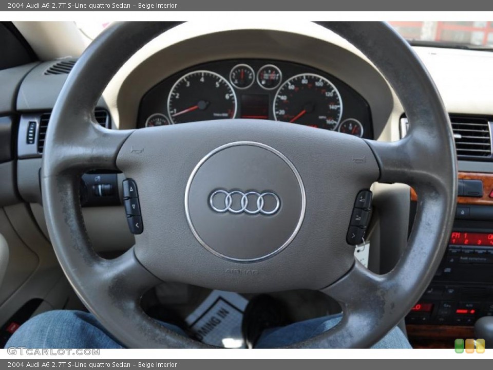 Beige Interior Steering Wheel for the 2004 Audi A6 2.7T S-Line quattro Sedan #49650422