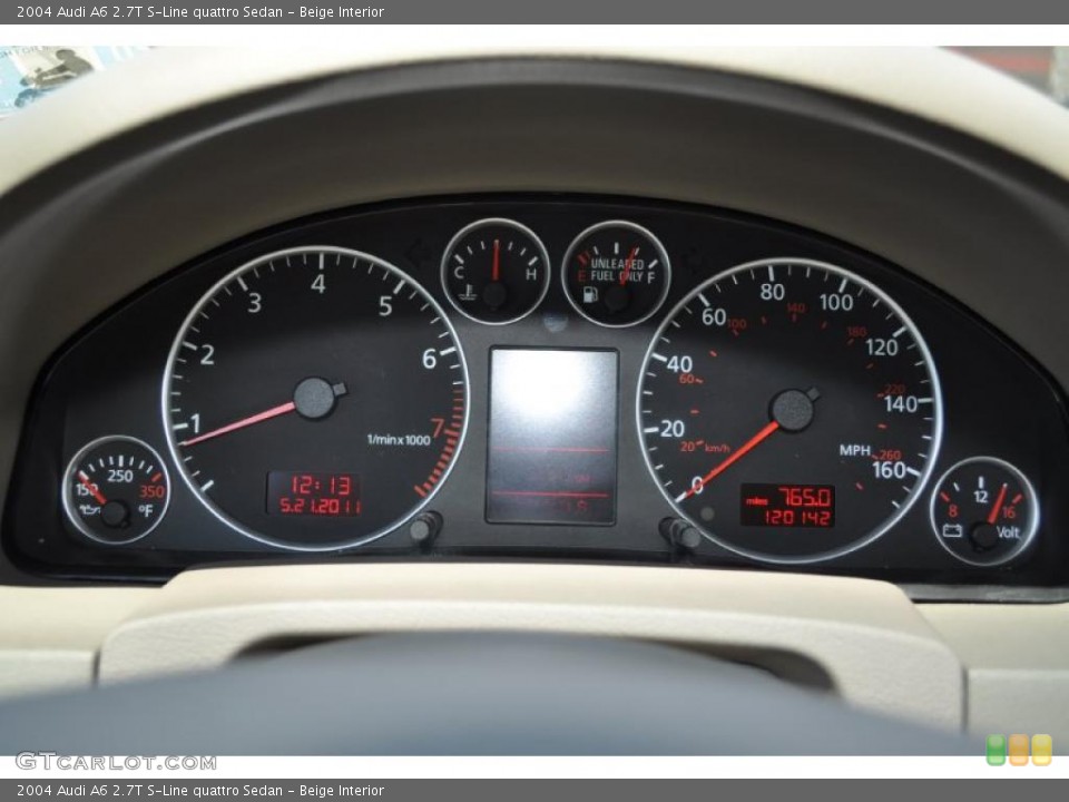 Beige Interior Gauges for the 2004 Audi A6 2.7T S-Line quattro Sedan #49650425