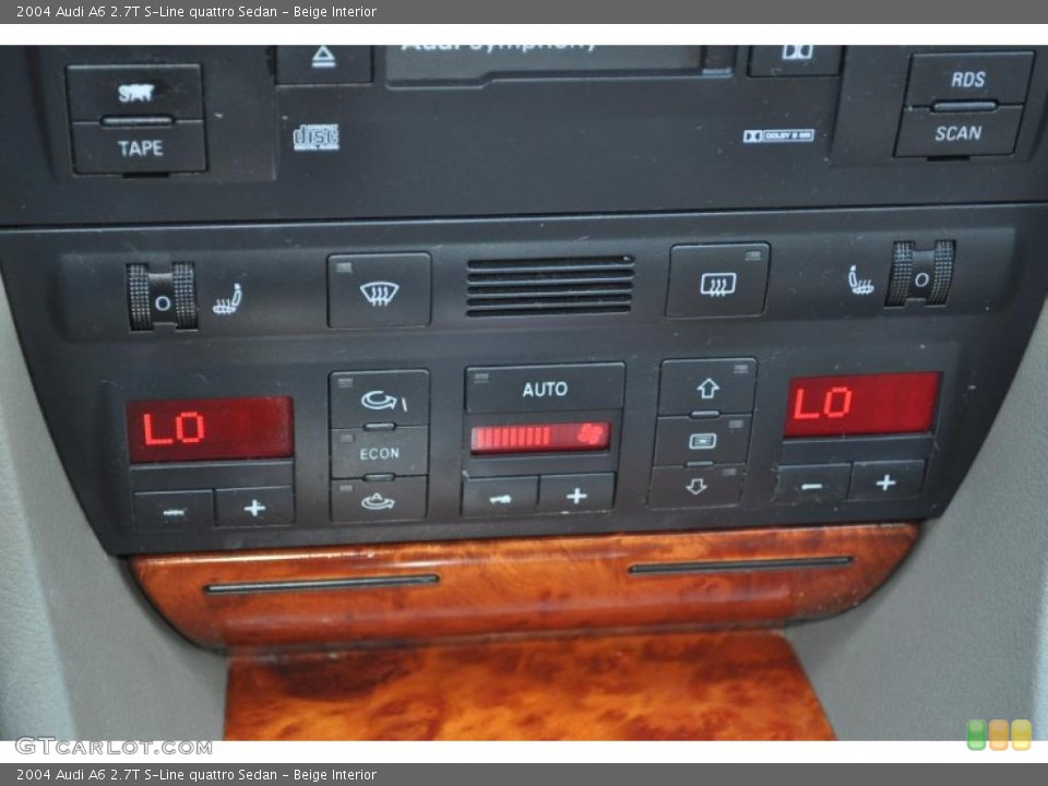Beige Interior Controls for the 2004 Audi A6 2.7T S-Line quattro Sedan #49650437