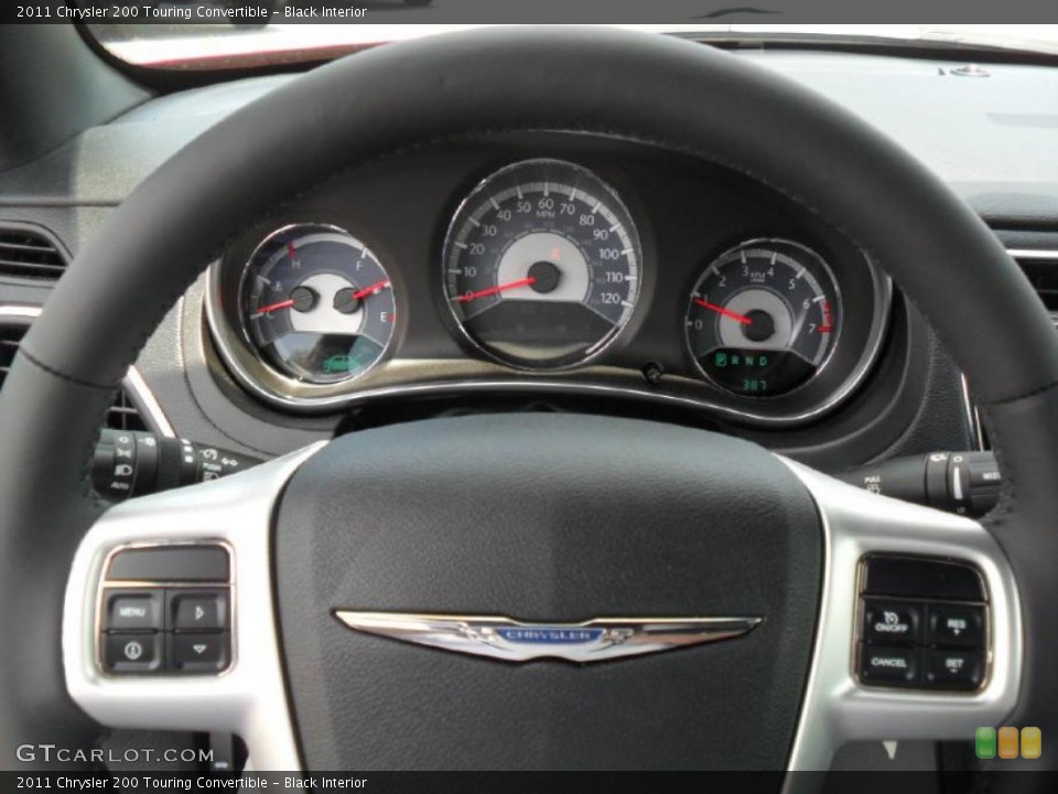 Black Interior Steering Wheel for the 2011 Chrysler 200 Touring Convertible #49653123