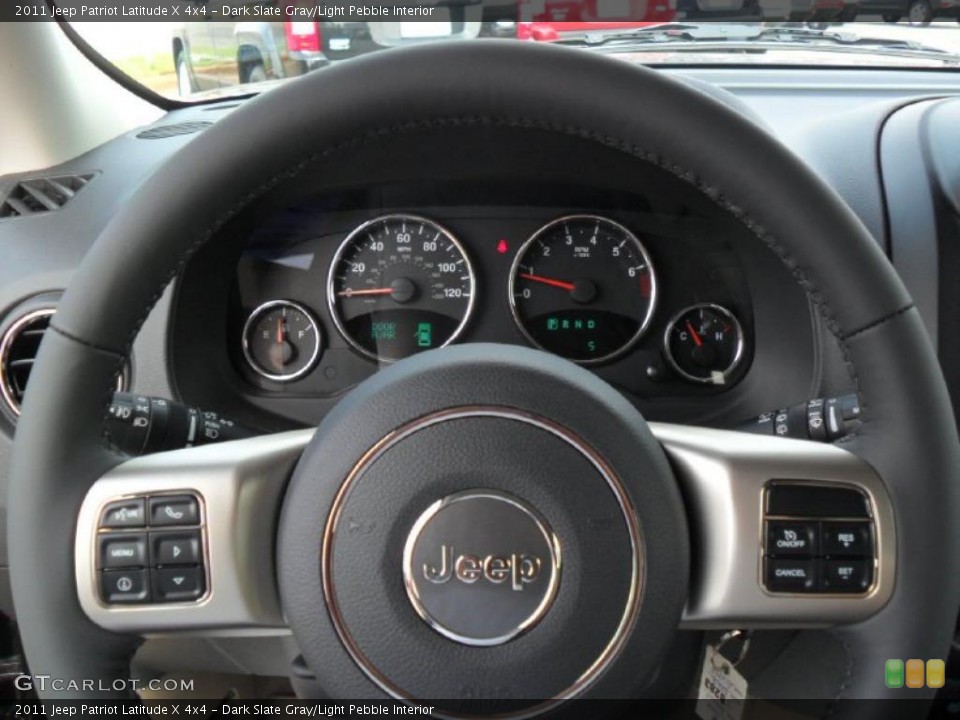 Dark Slate Gray/Light Pebble Interior Steering Wheel for the 2011 Jeep Patriot Latitude X 4x4 #49653501