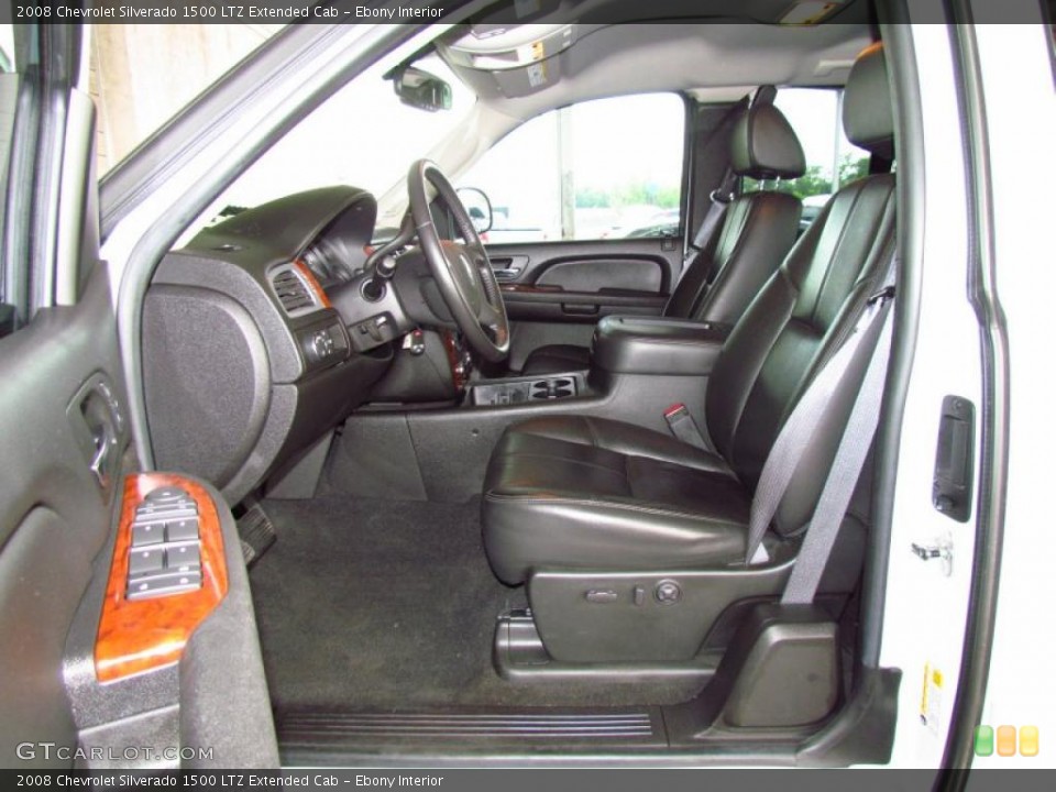 Ebony Interior Photo for the 2008 Chevrolet Silverado 1500 LTZ Extended Cab #49656318