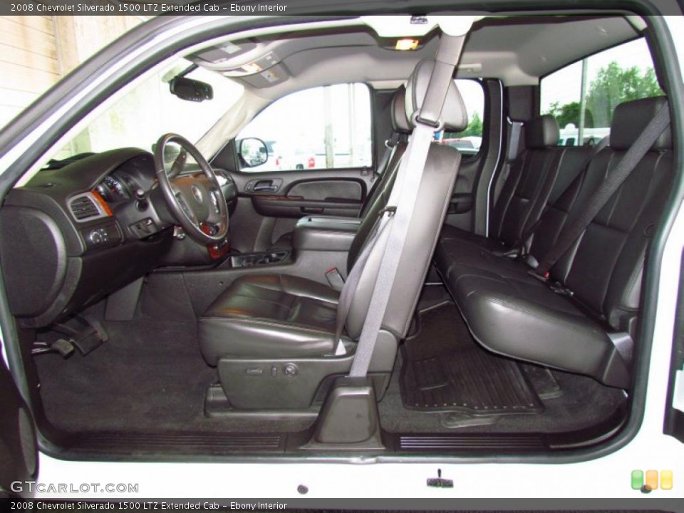 Ebony Interior Photo for the 2008 Chevrolet Silverado 1500 LTZ Extended Cab #49656324