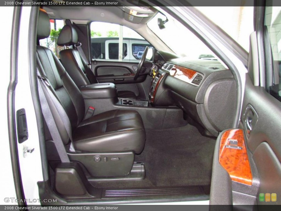 Ebony Interior Photo for the 2008 Chevrolet Silverado 1500 LTZ Extended Cab #49656333