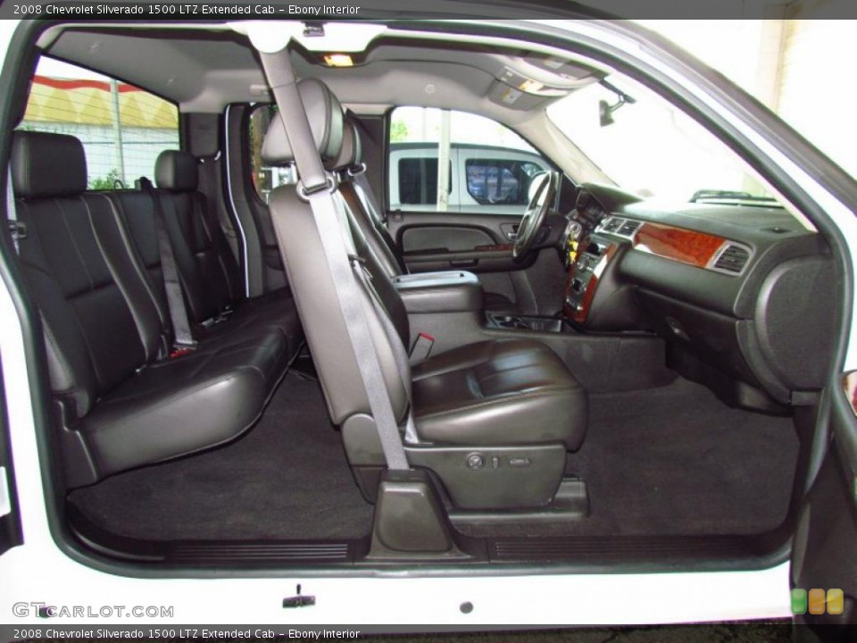 Ebony Interior Photo for the 2008 Chevrolet Silverado 1500 LTZ Extended Cab #49656339