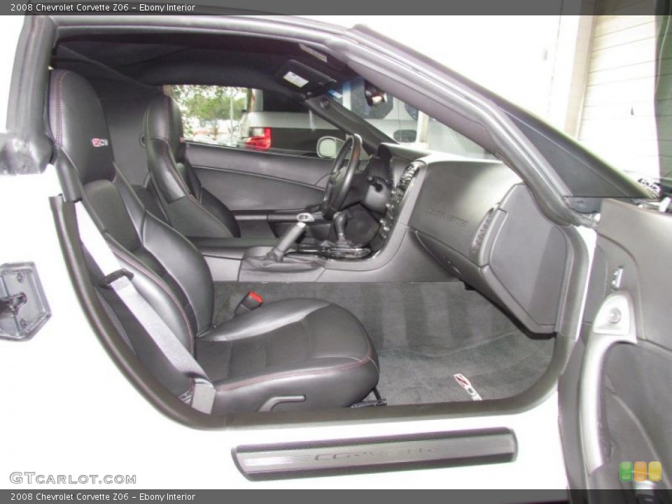 Ebony Interior Photo for the 2008 Chevrolet Corvette Z06 #49656468