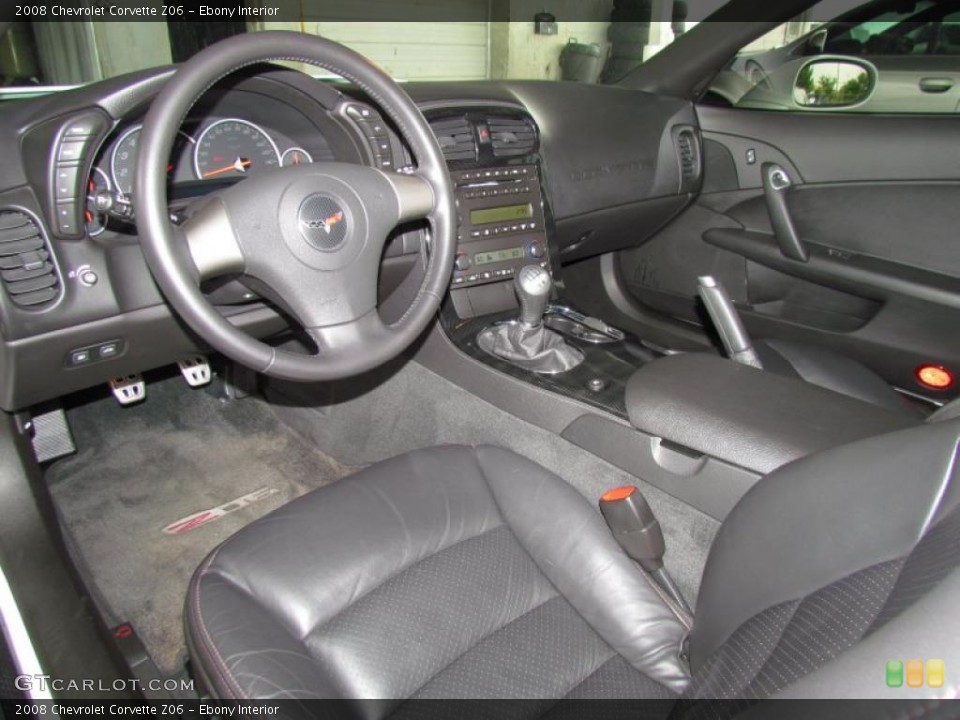 Ebony Interior Prime Interior for the 2008 Chevrolet Corvette Z06 #49656474