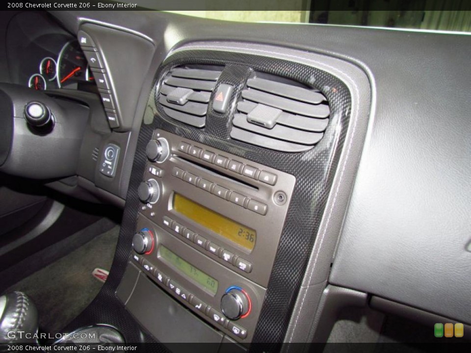 Ebony Interior Controls for the 2008 Chevrolet Corvette Z06 #49656486
