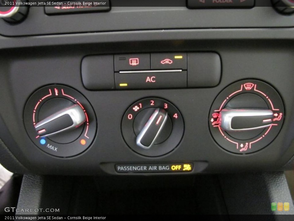 Cornsilk Beige Interior Controls for the 2011 Volkswagen Jetta SE Sedan #49662718